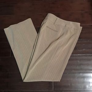 AB Studio Khaki Pinstriped Pants